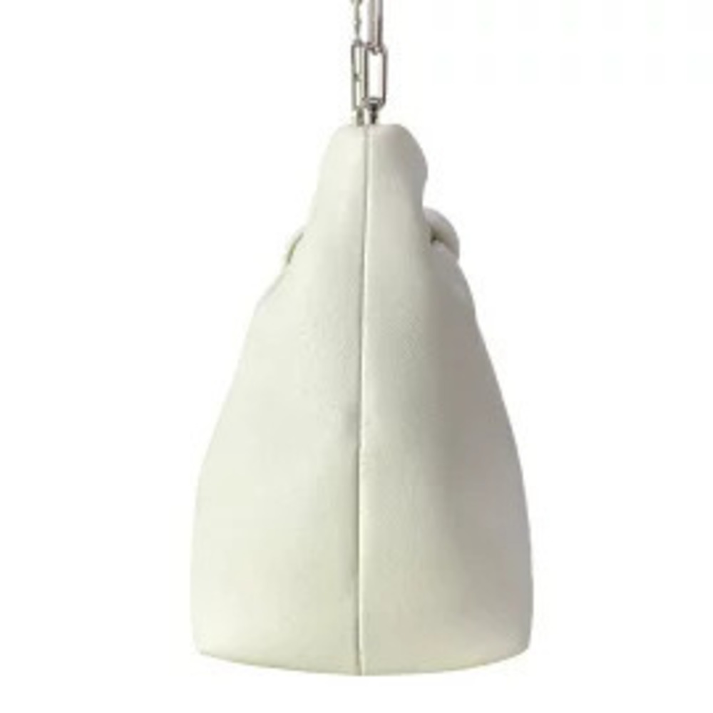 Christian Dior Bow Bag Shoulder Chain Ivory White Lambskin